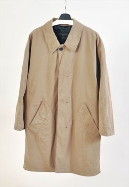 Vintage 90s lined Mac coat in brown