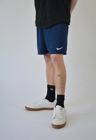 VINTAGE NIKE DRI-FIT CLASSIC SPORT SHORTS FOR MEN IN NAVY
