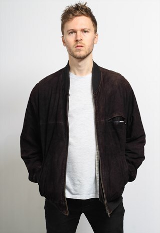 VINTAGE SUEDE BOMBER JACKET