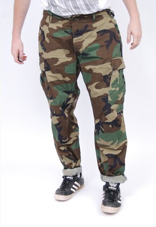 VINTAGE NATO WOODLAND CAMO TROUSERS