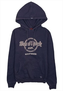 Vintage 90's Hard Rock Cafe Hoodie Spellout Pullover Black