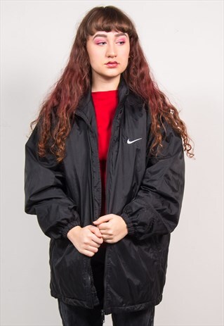 NIKE VINTAGE 90'S BLACK COAT JACKET