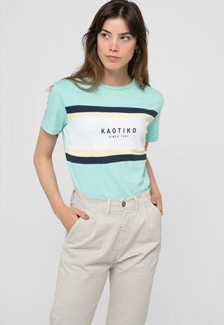 "BAKER" T-SHIRT GREEN & WHITE