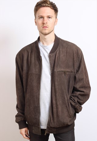 VINTAGE SUEDE BOMBER JACKET