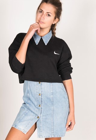 VINTAGE 90S USA CROP SWEATSHIRT / R468