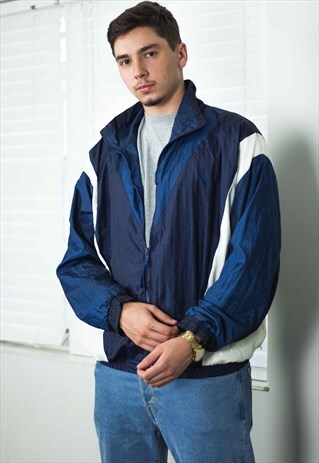 VINTAGE GIVENCHY WINDBREAKER JACKET LOGO 90S L 15.3