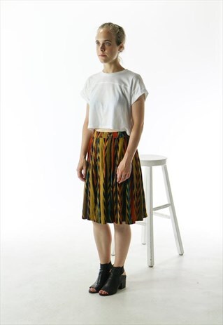 ABSTRACT PLEATED SKIRT / FUNKY FALL SKIRT