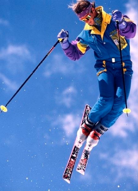 Colour reveal suit </del> vintage Ski wear ad ft.Bill Vipond