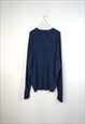 VINTAGE DOCKERS JUMPER V NECK IN BLUE XXL