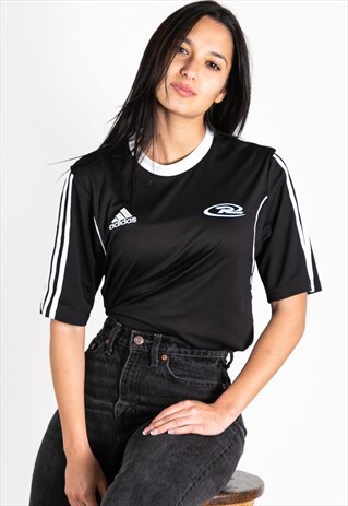 VINTAGE 80S ADIDAS FOOTBALL T-SHIRT / S2109