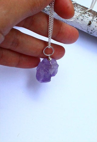 LARGE RAW GEMSTONE NECKLACE