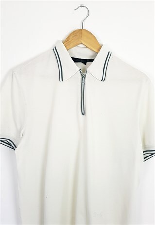 Versace Classic V2 Vintage White Polo Shirt Men's Large | The Garmhaus ...