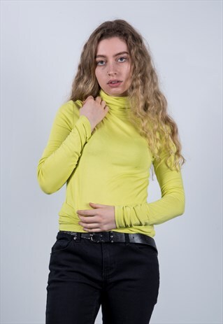 VINTAGE GREEN TURTLE NECK JUMPER