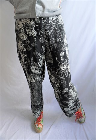 VINTAGE YOGA JOGGERS PANTS TROUSERS SWEATPANTS FLUFFY