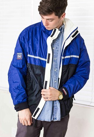 VINTAGE NAUTICA JACKET LOGO 90S L 24.3