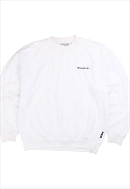 Reebok Spellout Heavyweight Crewneck Sweatshirt Medium White