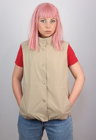 VINTAGE 90'S ESPRIT VEST / JACKET IN BEIGE
