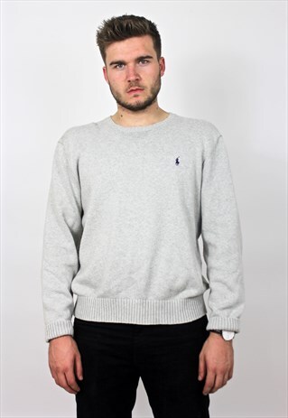 90'S VINTAGE GREY KNIT JUMPER