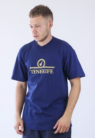 VINTAGE MENS TENERIFE LOGO T-SHIRT