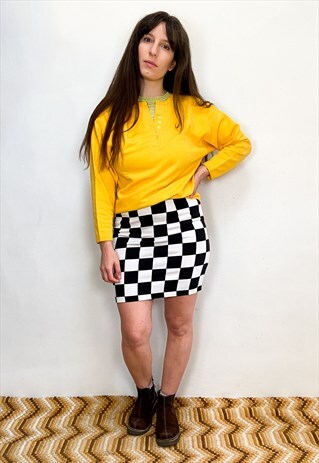 VINTAGE 80'S SUNFLOWER YELLOW LONG SLEEVE SWEATER