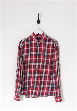 Vintage gap checked shirt red & navy blue medium BV9600