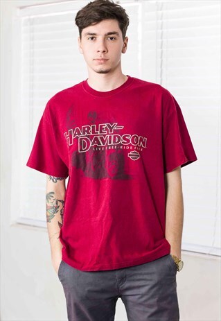 VINTAGE HARLEY-DAVIDSON T-SHIRT LOGO 90S XL 9.5