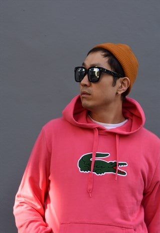 lacoste pink hoodie