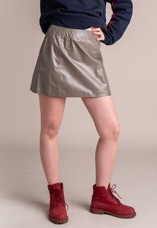 LEATHER BEIGE SKIRT