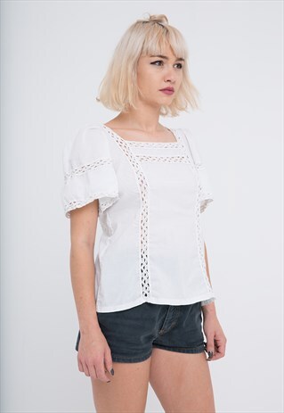 VICTORIAN IVORY EMBROIDERED SHIRT