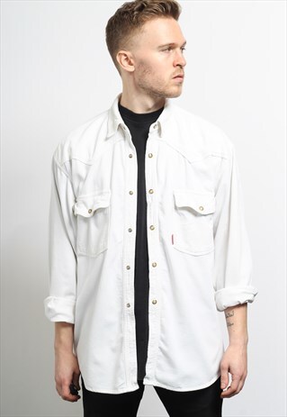VINTAGE CORDUROY SHIRT WHITE