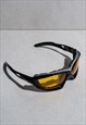 Y2K RAVE DRAGONFLY SUNGLASSES IN PITCH BLACK & YELLOW