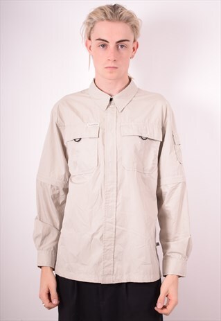 NIKE MENS VINTAGE SHIRT SMALL GREY 90S