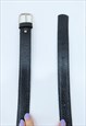 80S VINTAGE NAVY LEATHER BELT (SIZE XL-XXL)
