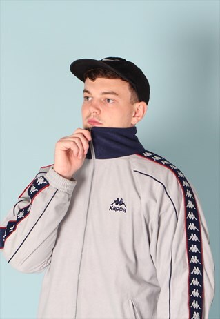 KAPPA STONE GREY SIDE TAPE TRACK JACKET