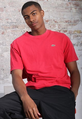 VINTAGE LACOSTE LOGO T-SHIRT RED