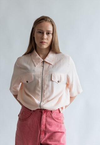 VINTAGE 90S GRUNGE OVERSIZED PEACH TOP