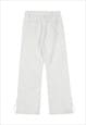 LOOSE FIT JOGGERS BEAM PANTS STRAIGHT OVERALLS IN WHITE