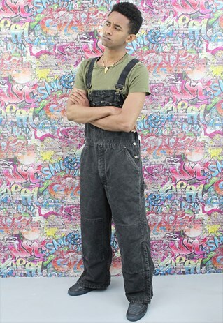 CARHARTT VINTAGE UNISEX DENIM DUNGAREES 90S OVERALLS BAGGY.