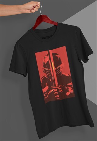 NINJA NINJAMAN JAPAN SWORD FIGHTER BLACK T-SHIRT TSHIRT TEE