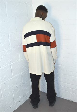 VINTAGE 90S TOMMY HILFIGER LONG SLEEVE POLO