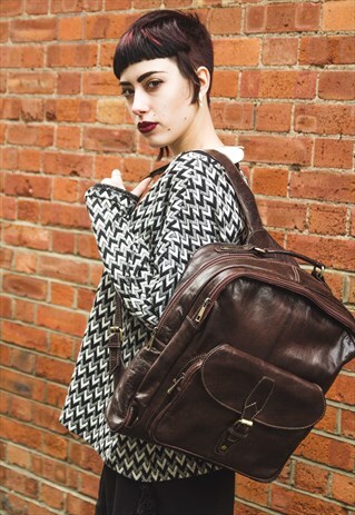 COCO LEATHER OFFICE WORK BACKPACK