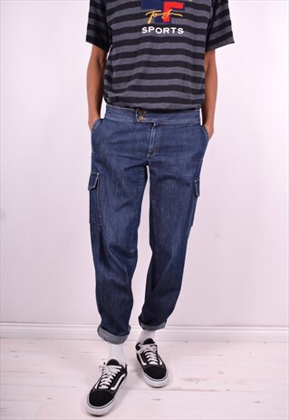 LEE MENS VINTAGE JEANS W34 L32 BLUE 90'S
