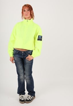 90s Helly Hansen sailing rave bomber jacket in neon yellow 