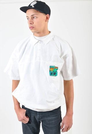 VINTAGE 90S POLO SHIRT IN WHITE