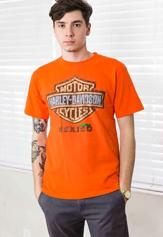 VINTAGE HARLEY DAVIDSON T-SHIRT LOGO 90S M 6.6