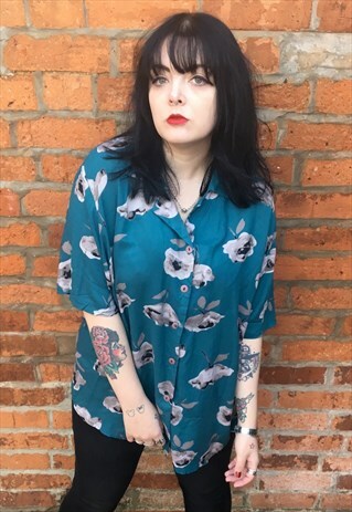 VINTAGE 90'S FLORAL PRINT BLOUSE