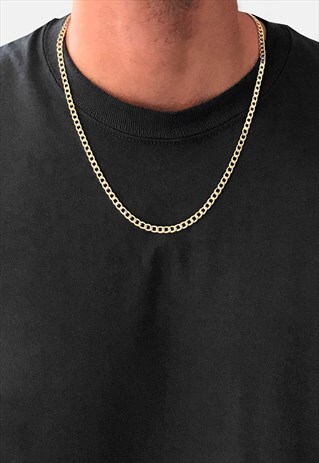 4MM 24" GOLD PLATED STAINLESS STEEL NECKLACE CHAIN