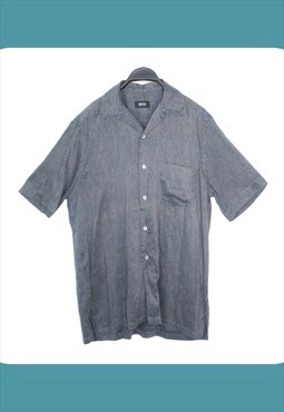 Vintage 90' Hugo Boss Grey Corduroy Casual Dad Shirt