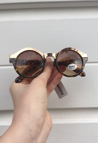 UNISEX VINTAGE STYLE LEOPARD PRINT STEAMPUNK SUNGLASSES
