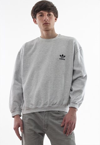 VINTAGE ADIDAS ORIGINALS CREW NECK 90S GREY